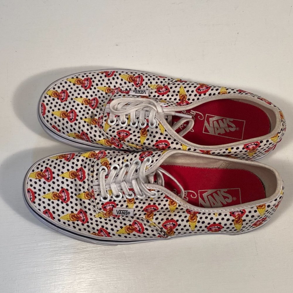 Vans Kendra Dandy "I Scream" Ice Cream Print Sneakers Women Size 8 View 5